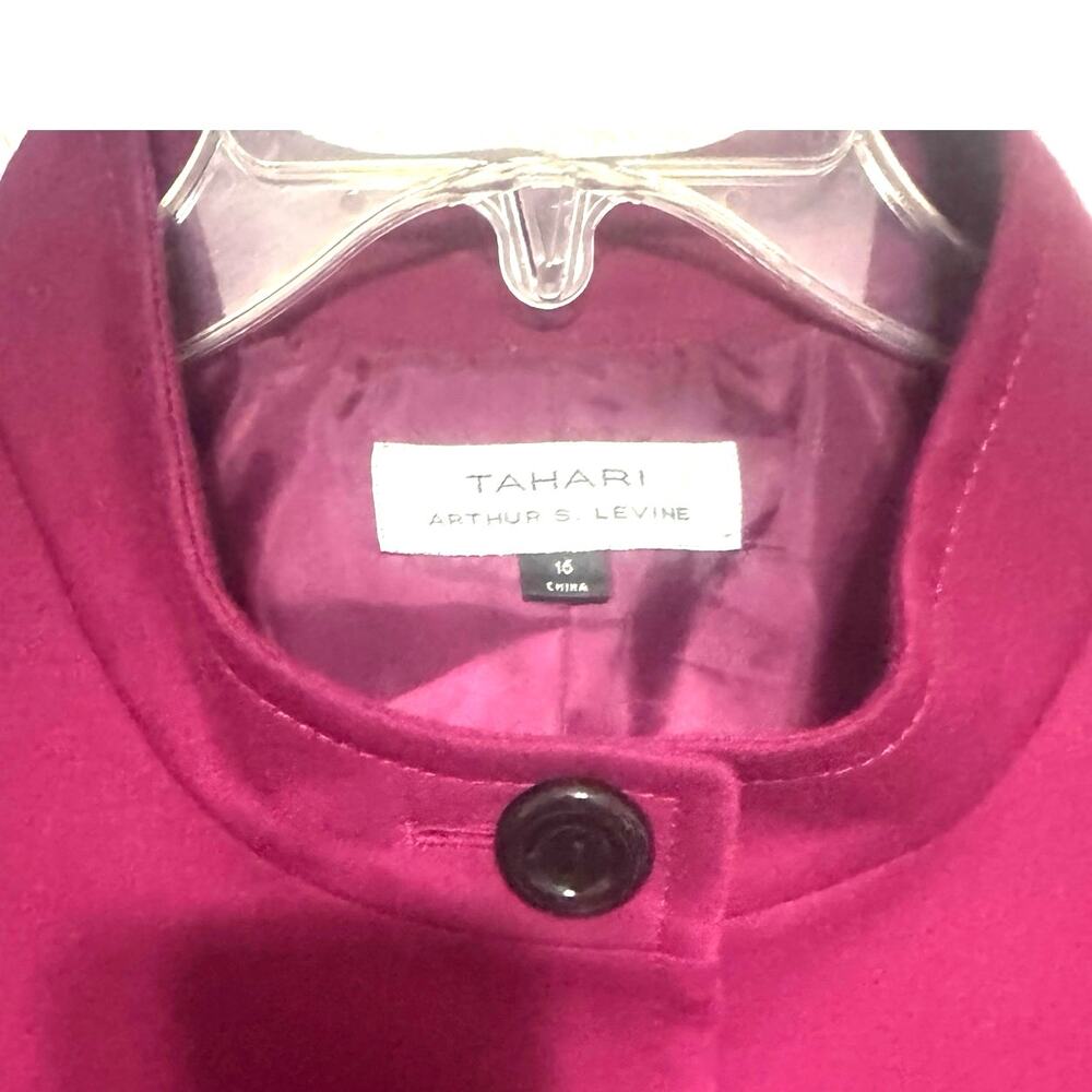 Tahari Arthur S. Levine Blazer Jacket Sz 16 Magenta Pink Tailored High End Chic - Picture 8 of 8